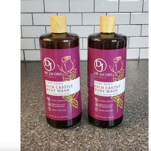 New Dr. Jacobs Naturals Rose Scent Castile Body Wash Soap 32oz. Sealed